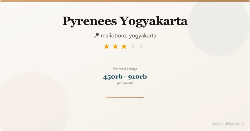 Pyrenees  Yogyakarta - Hotel 3 bintang di malioboro, yogyakarta