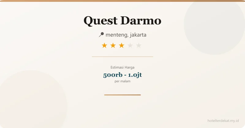 Quest  Darmo - Hotel 3 bintang di menteng, jakarta