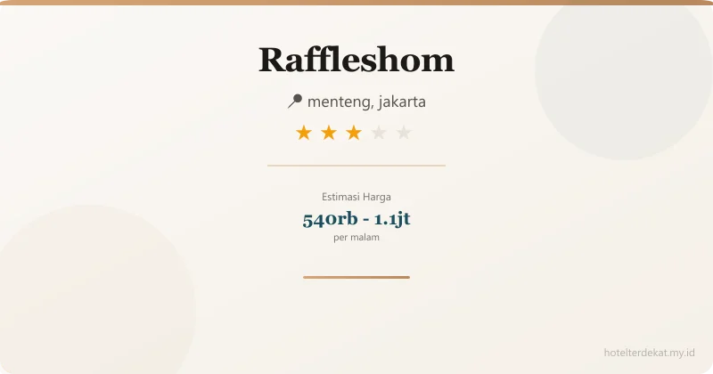 Raffleshom - Hotel 3 bintang di menteng, jakarta