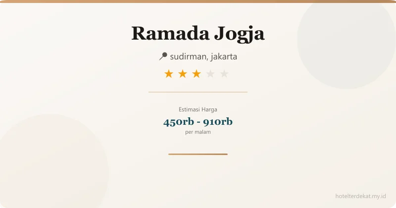 Ramada Jogja - Hotel 3 bintang di sudirman, jakarta
