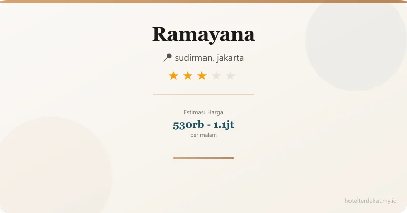 Ramayana - Hotel 3 bintang di sudirman, jakarta