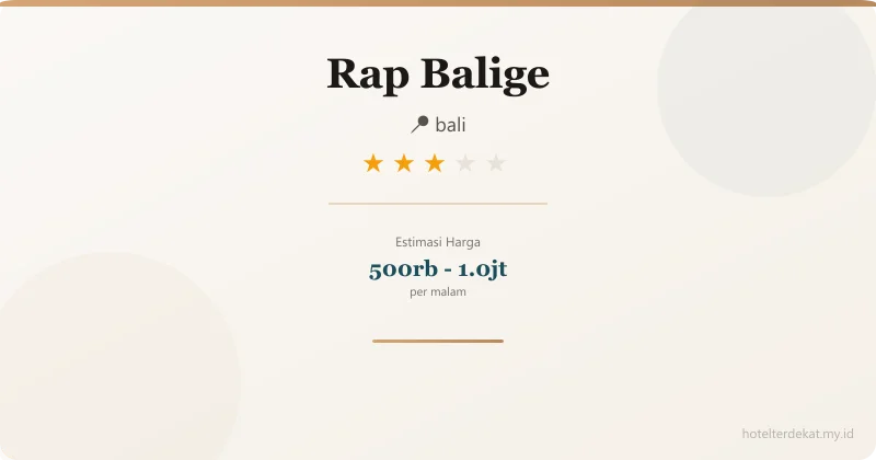 Rap  Balige - Hotel 3 bintang di bali