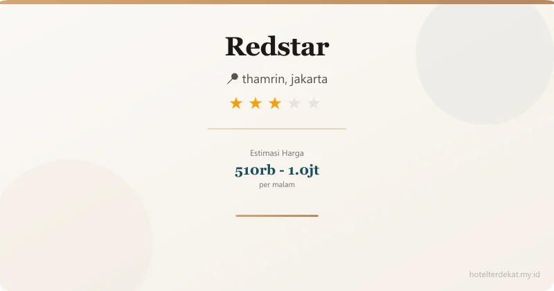 Redstar - Hotel 3 bintang di thamrin, jakarta