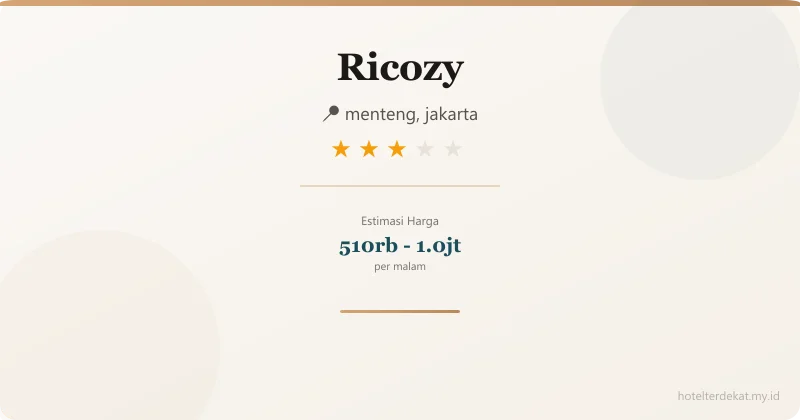 Ricozy - Hotel 3 bintang di menteng, jakarta