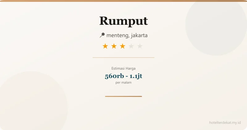 Rumput - Hotel 3 bintang di menteng, jakarta