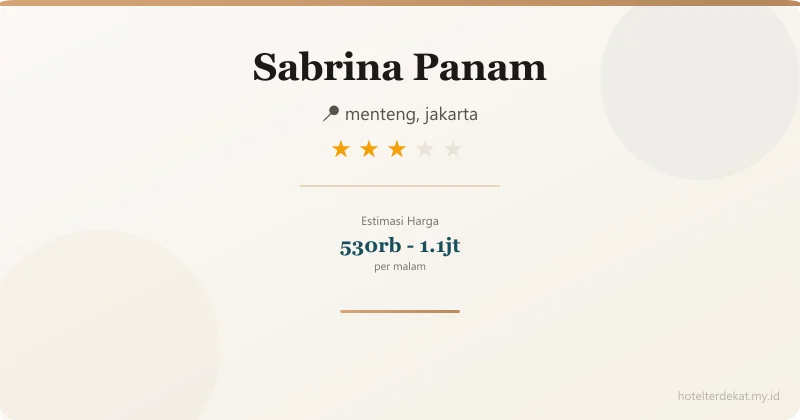 Sabrina Panam - Hotel 3 bintang di menteng, jakarta