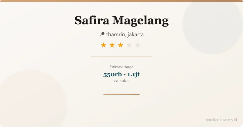 Safira Magelang - Hotel 3 bintang di thamrin, jakarta
