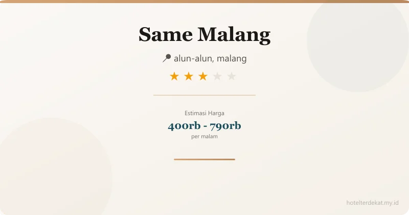 Same  Malang - Hotel 3 bintang di alun-alun, malang