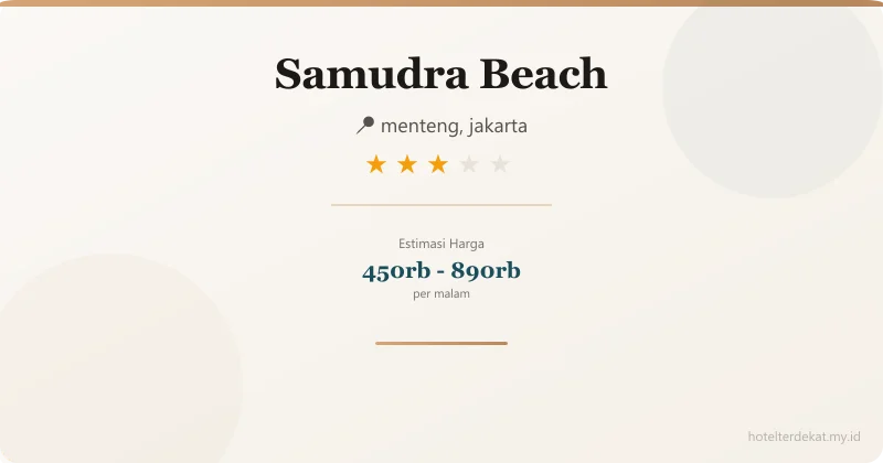 Samudra Beach - Hotel 3 bintang di menteng, jakarta