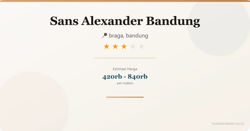 Sans  Alexander Bandung - Hotel 3 bintang di braga, bandung