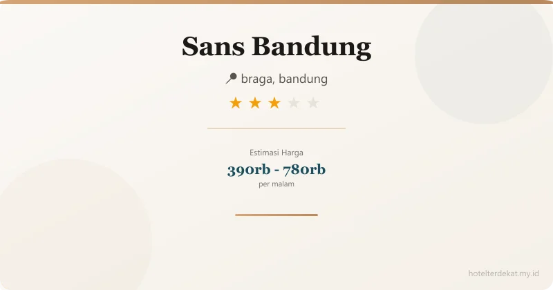 Sans  Bandung - Hotel 3 bintang di braga, bandung
