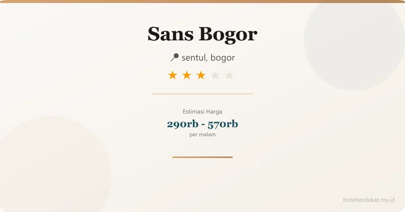 Sans  Bogor - Hotel 3 bintang di sentul, bogor