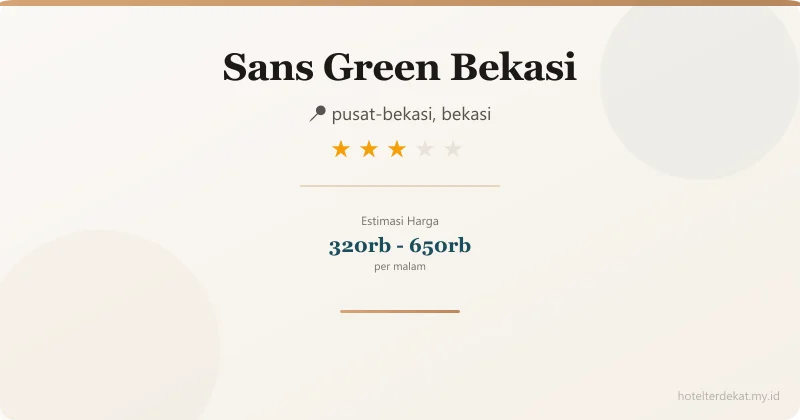 Sans  Green Bekasi - Hotel 3 bintang di pusat-bekasi, bekasi