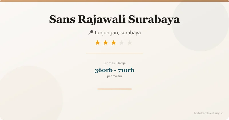 Sans  Rajawali Surabaya - Hotel 3 bintang di tunjungan, surabaya