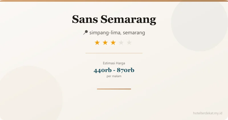 Sans  Semarang - Hotel 3 bintang di simpang-lima, semarang