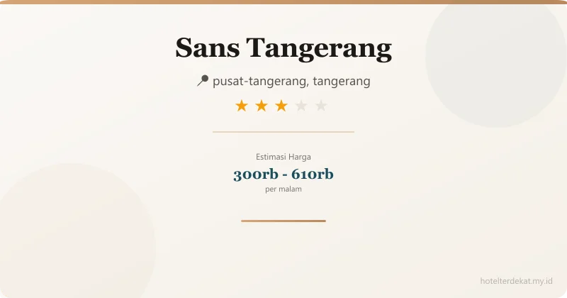 Sans  Tangerang - Hotel 3 bintang di pusat-tangerang, tangerang