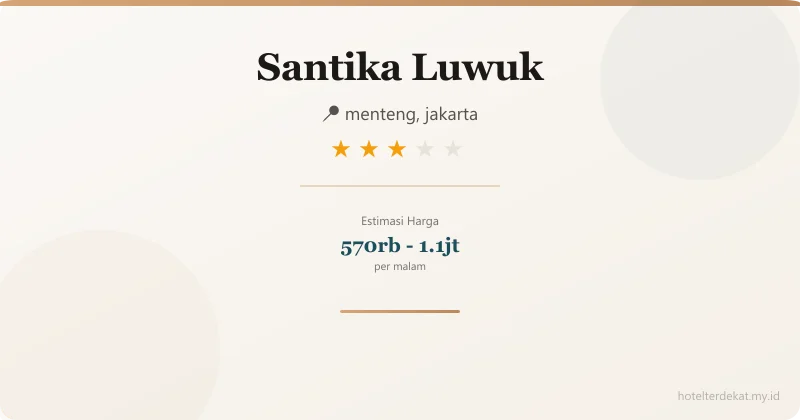 Santika Luwuk - Hotel 3 bintang di menteng, jakarta