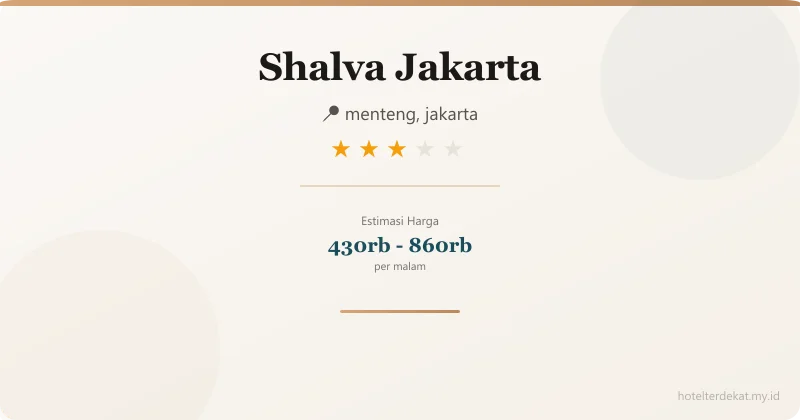 Shalva  Jakarta - Hotel 3 bintang di menteng, jakarta