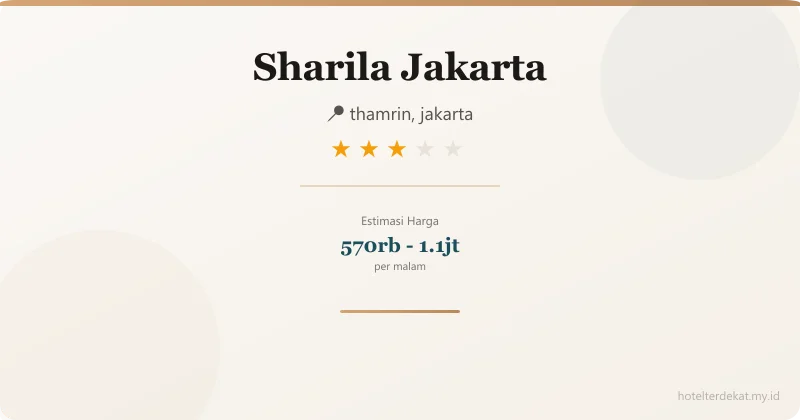 Sharila Jakarta - Hotel 3 bintang di thamrin, jakarta