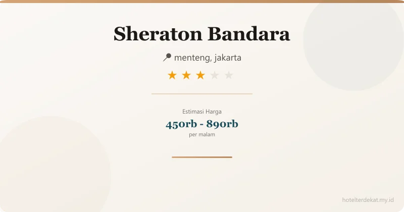 Sheraton Bandara - Hotel 3 bintang di menteng, jakarta