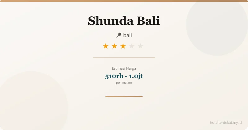 Shunda  Bali - Hotel 3 bintang di bali