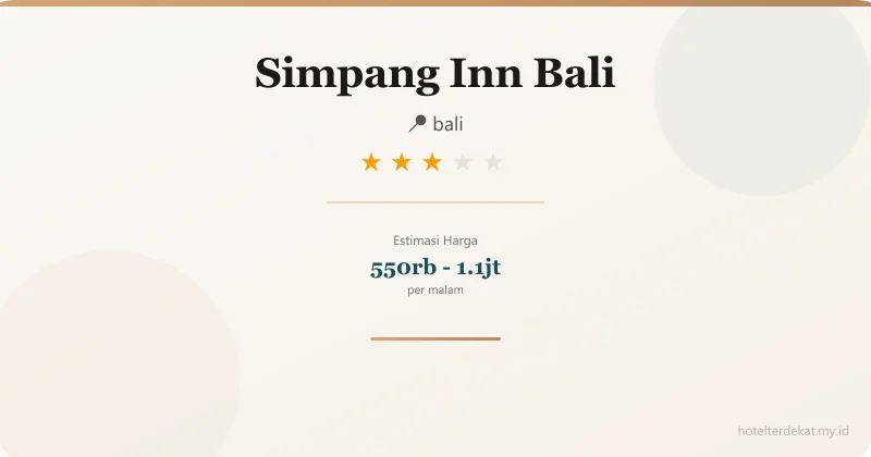 Simpang Inn Bali - Hotel 3 bintang di bali