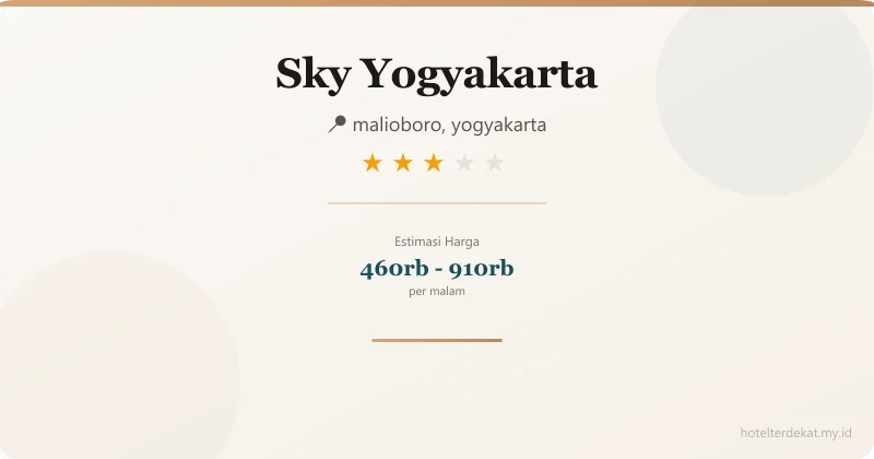 Sky Yogyakarta - Hotel 3 bintang di malioboro, yogyakarta