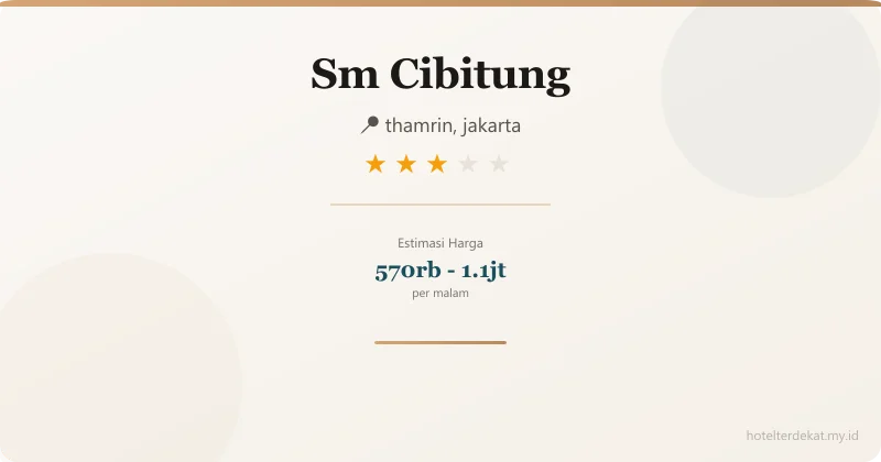 Sm Cibitung - Hotel 3 bintang di thamrin, jakarta