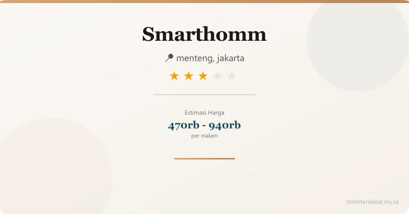 Smarthomm - Hotel 3 bintang di menteng, jakarta