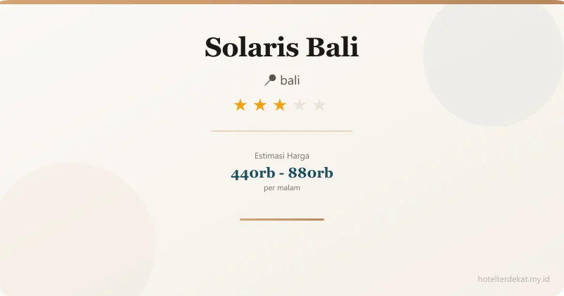 Solaris  Bali - Hotel 3 bintang di bali