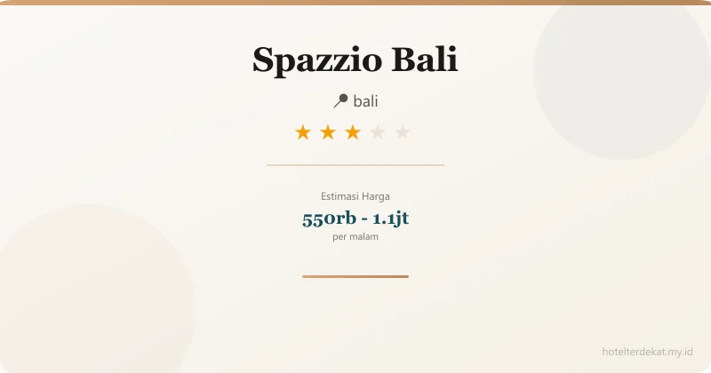 Spazzio Bali - Hotel 3 bintang di bali