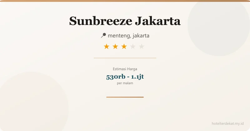 Sunbreeze  Jakarta - Hotel 3 bintang di menteng, jakarta