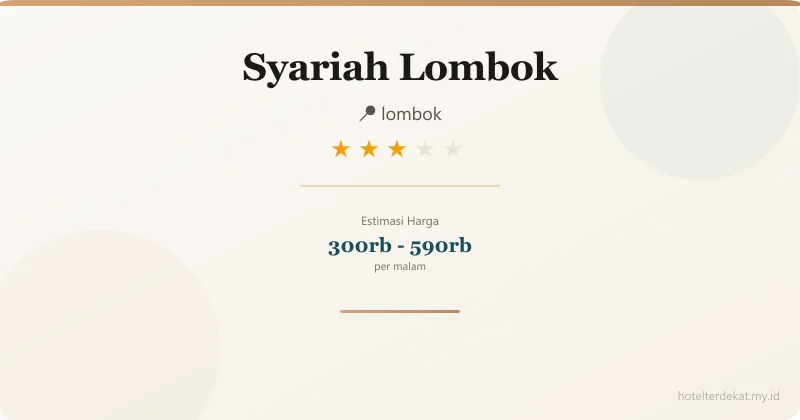 Syariah Lombok - Hotel 3 bintang di lombok