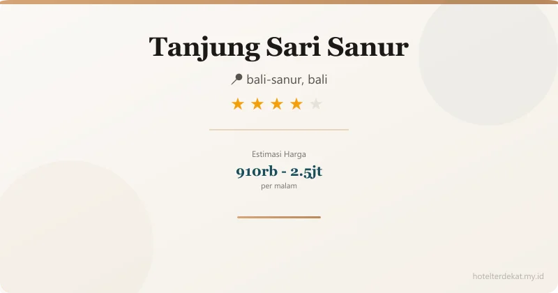 Tanjung Sari Sanur - Hotel 4 bintang di bali-sanur, bali
