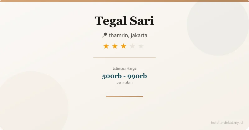 Tegal Sari - Hotel 3 bintang di thamrin, jakarta
