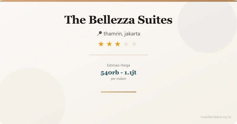The Bellezza Suites - Hotel 3 bintang di thamrin, jakarta