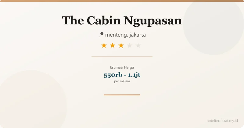 The Cabin  Ngupasan - Hotel 3 bintang di menteng, jakarta