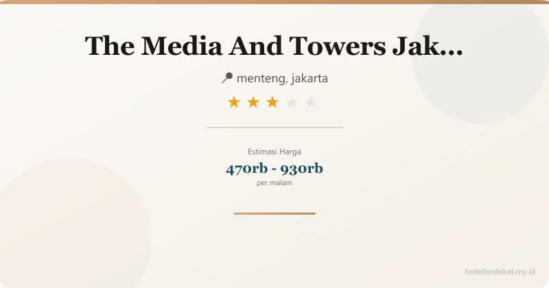 The Media  And Towers Jakarta - Hotel 3 bintang di menteng, jakarta