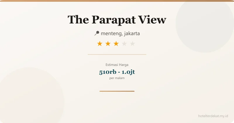 The Parapat View - Hotel 3 bintang di menteng, jakarta