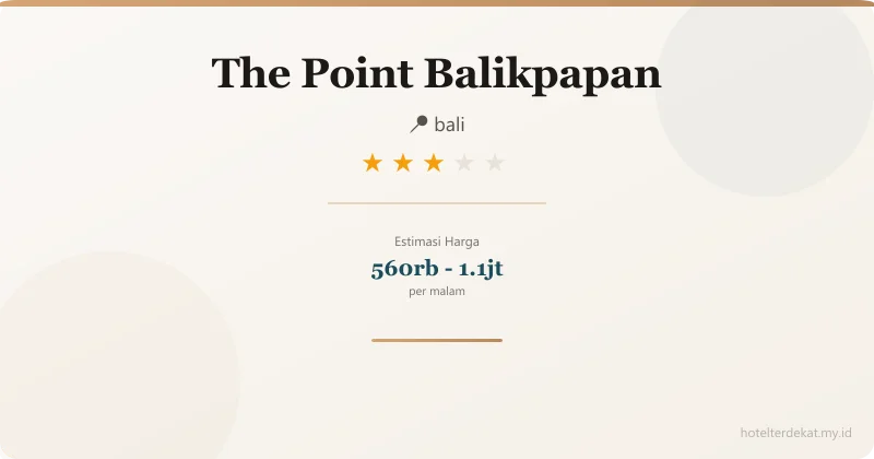The Point  Balikpapan - Hotel 3 bintang di bali