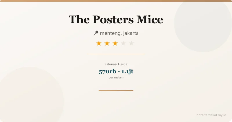 The Posters  Mice - Hotel 3 bintang di menteng, jakarta