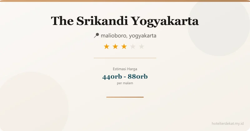 The Srikandi  Yogyakarta - Hotel 3 bintang di malioboro, yogyakarta