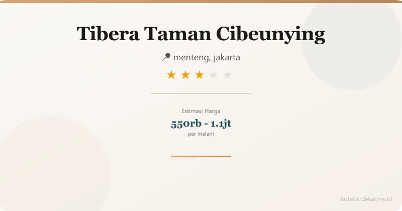Tibera Taman Cibeunying - Hotel 3 bintang di menteng, jakarta