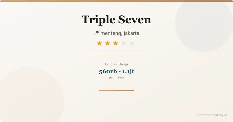 Triple Seven - Hotel 3 bintang di menteng, jakarta