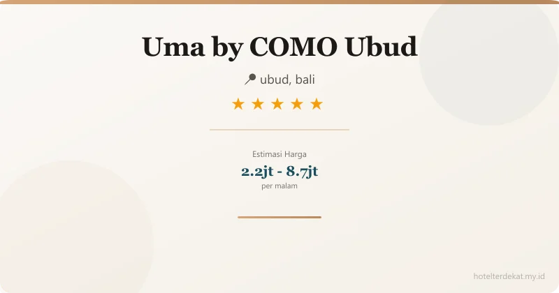 Uma by COMO Ubud - Hotel 5 bintang di ubud, bali