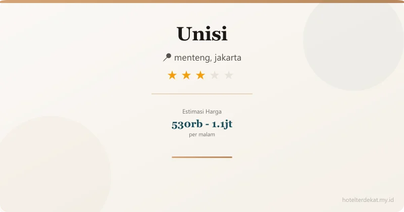 Unisi - Hotel 3 bintang di menteng, jakarta