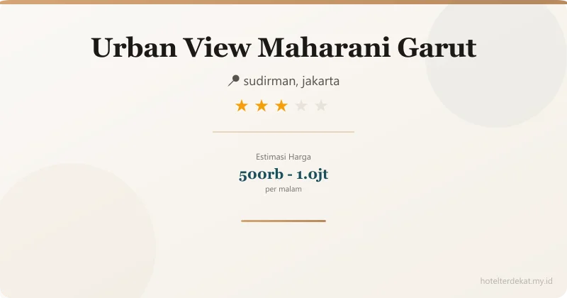 Urban View  Maharani Garut - Hotel 3 bintang di sudirman, jakarta