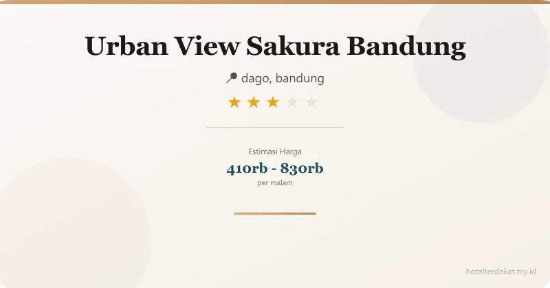Urban View  Sakura Bandung - Hotel 3 bintang di dago, bandung