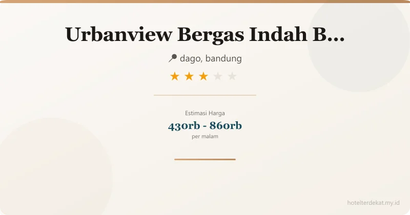 Urbanview  Bergas Indah Bandungan By Reddoorz - Hotel 3 bintang di dago, bandung
