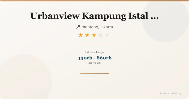 Urbanview  Kampung Istal Megamendung Puncak - Hotel 3 bintang di menteng, jakarta